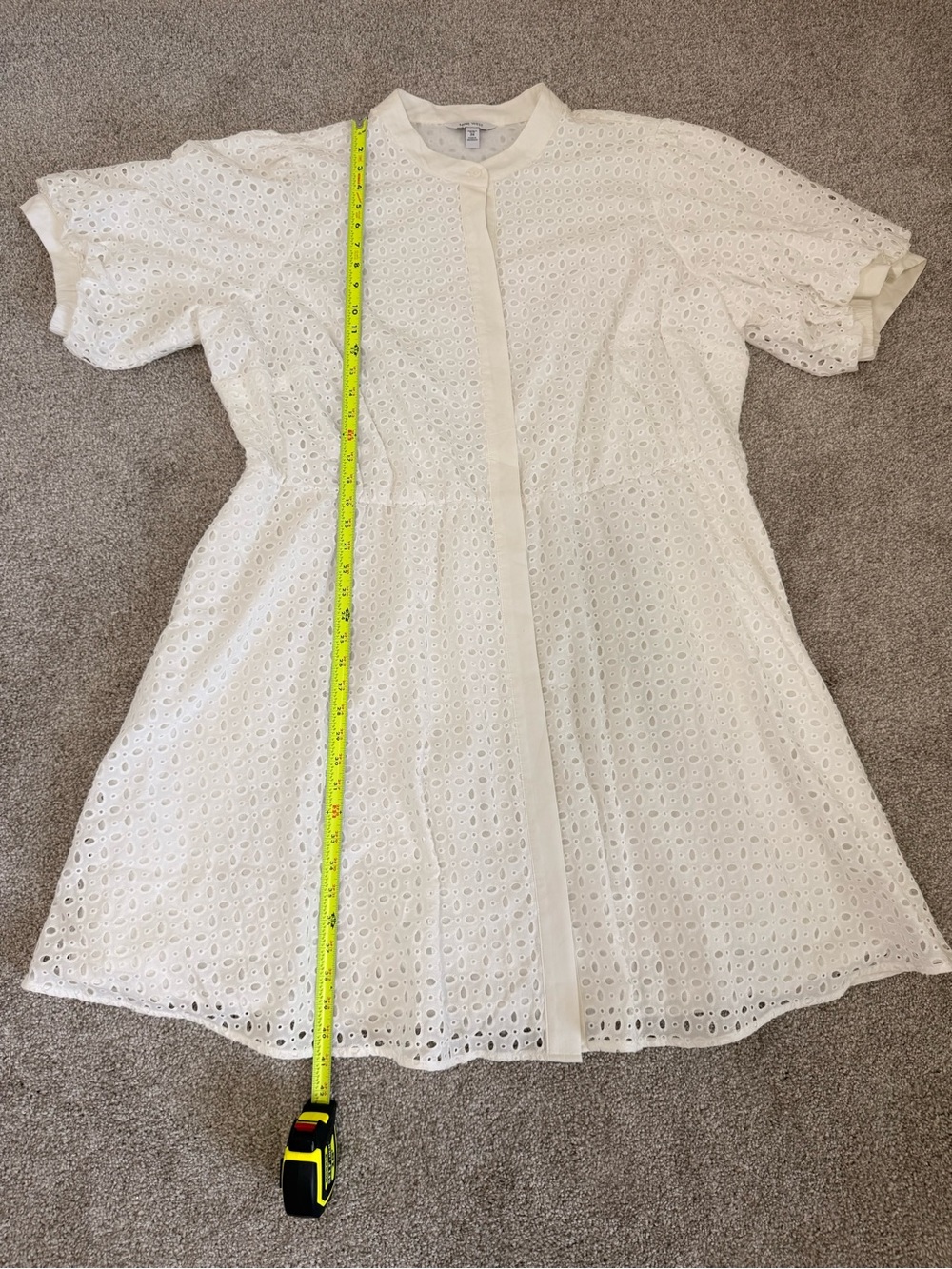 Nine West White Eyelet Midi Dress - Picture 8 of 12